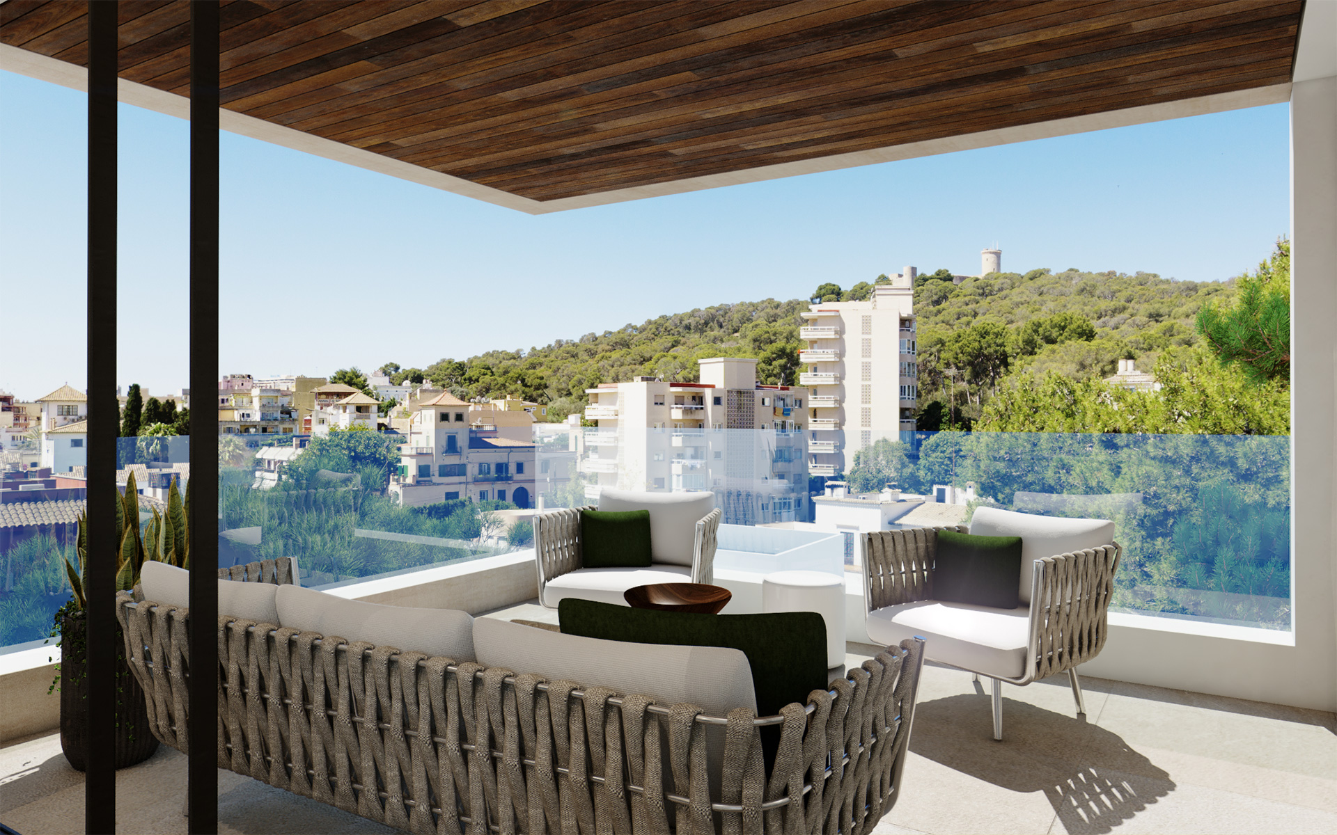 Apartamento en planta baja con jardin con gran jardín en el barrio de Son Armadams en Palma