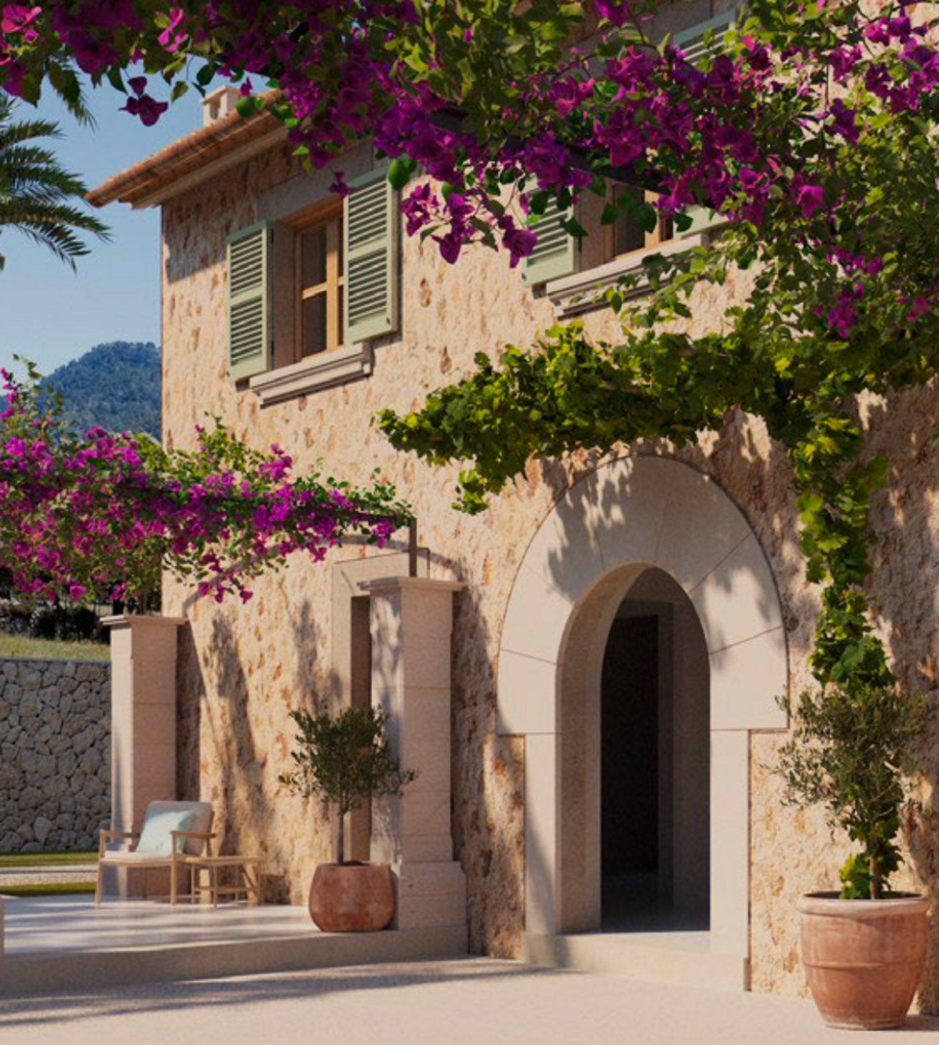 Possessió mallorquina en el entorno paradisíaco del Valle de Orient.