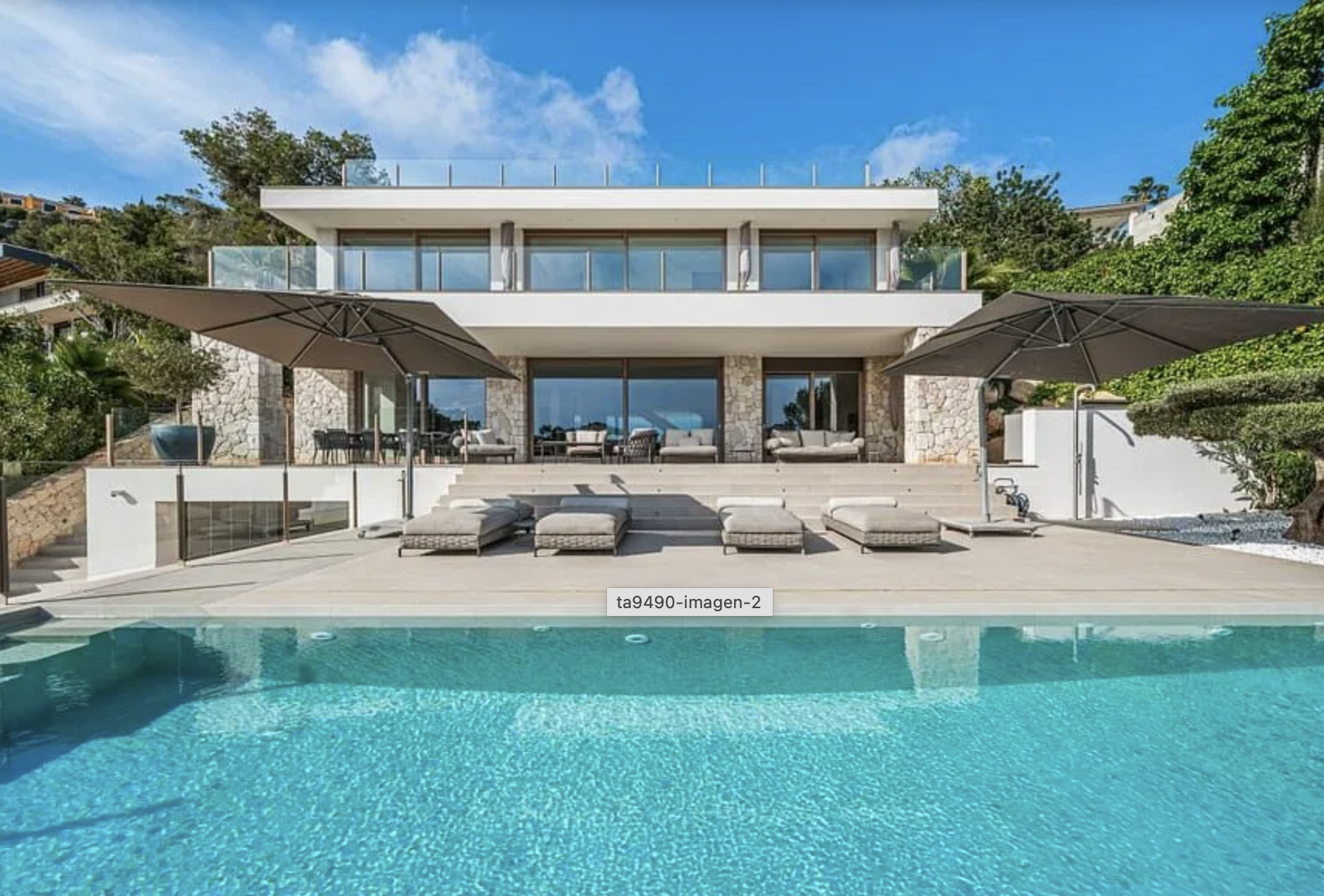 Villa moderna con vistas al mar en Costa d'en Blanes