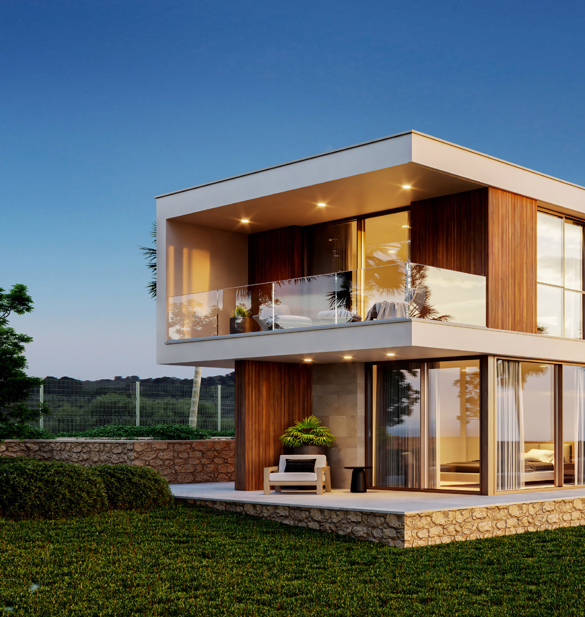 Arquitectura moderna en la nueva zona en auge de Son Gual