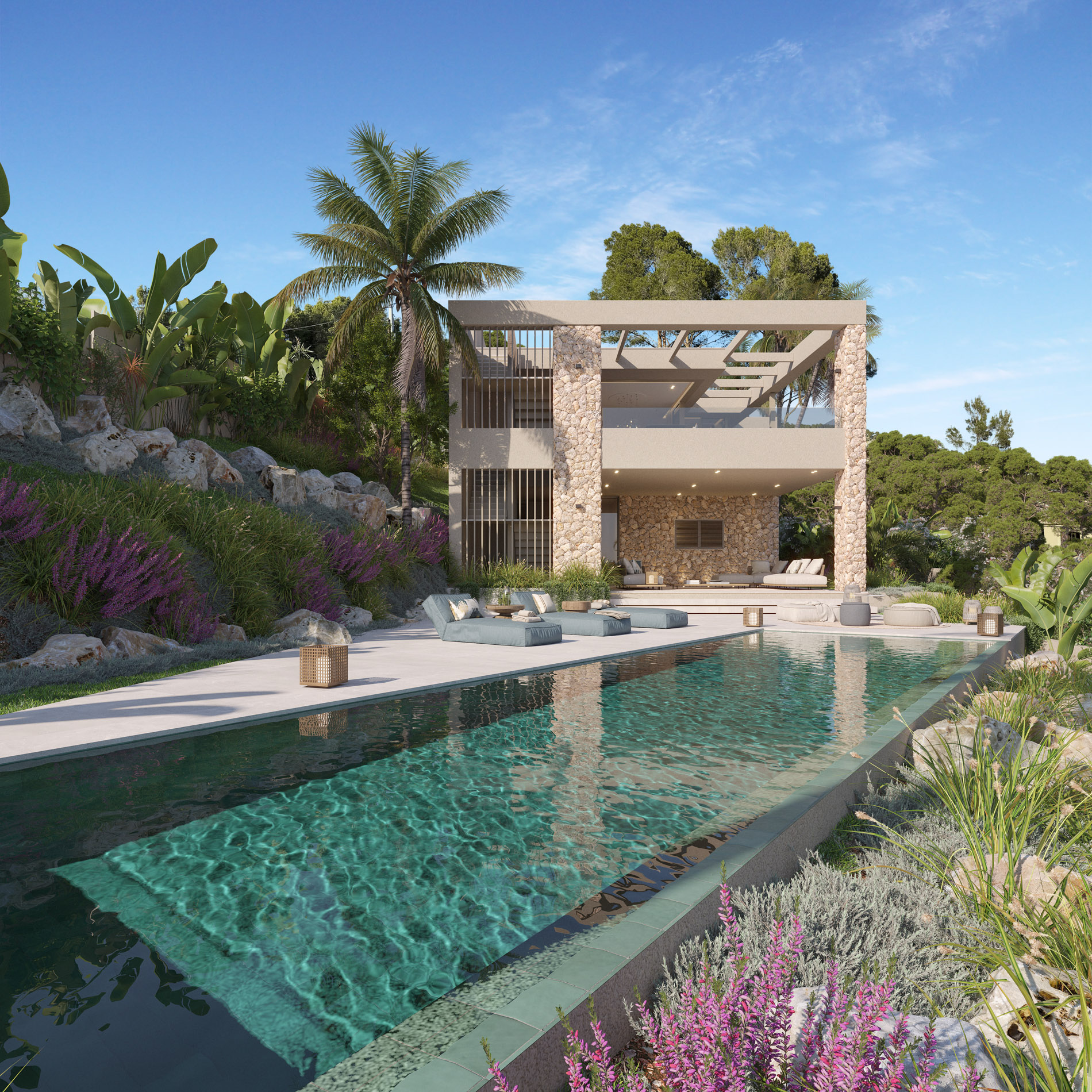 Espectacular villa con vistas al mar en las colinas de Costa d'en Blanes